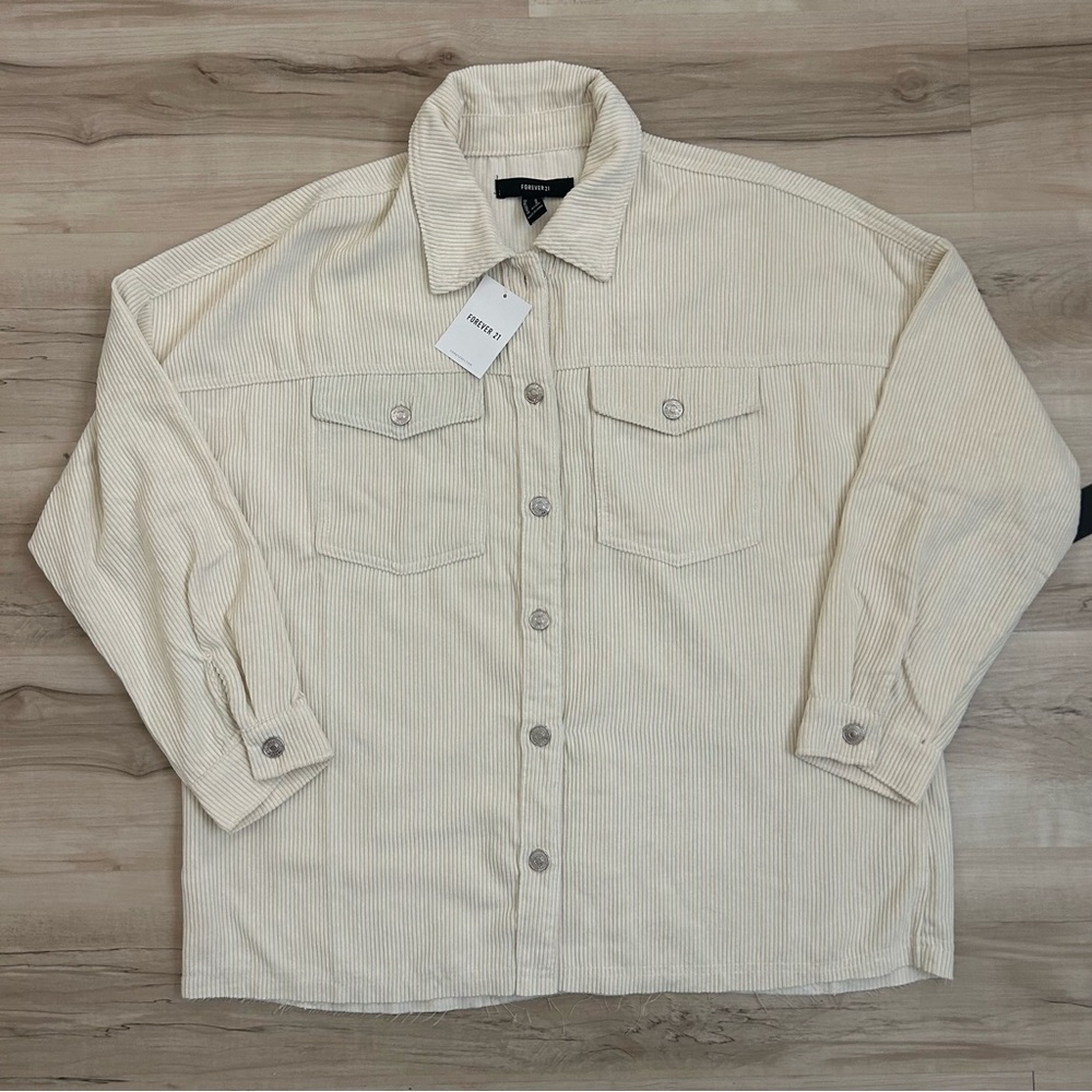 Forever 21 Corduroy Shacket Button Up Women’s Size Medium
